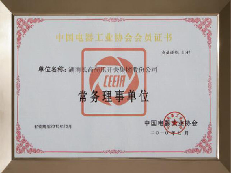 中国电器工业协会常务理事单位